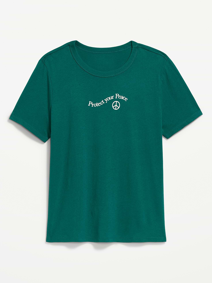 Image 4 de 5, T-shirt passe-partout ras du cou à imprimé