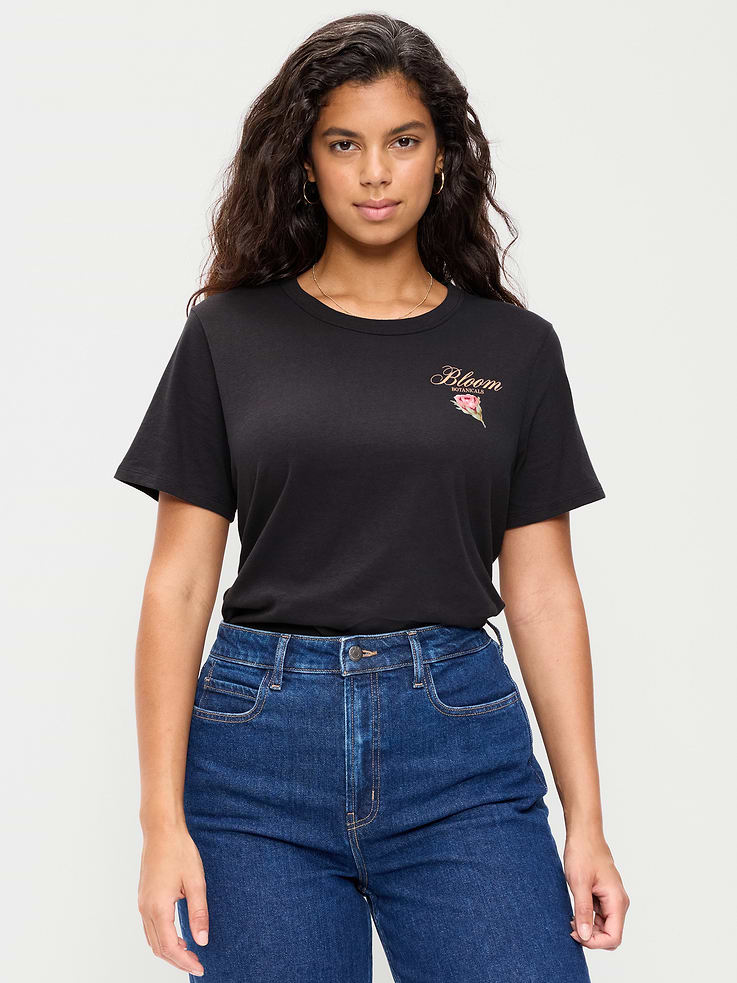 L'image numéro 5 présente T-shirt passe-partout ras du cou à imprimé