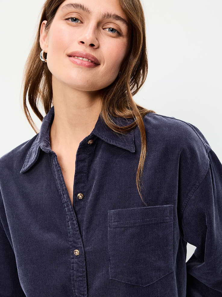 Image number 4 showing, Oversized Boyfriend Button-Down Corduroy Shirt