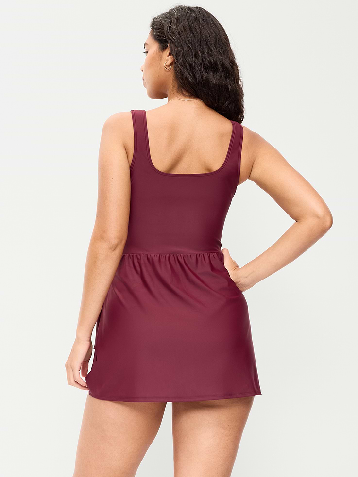 Image number 6 showing, Matte Side-Tie Swim Dress