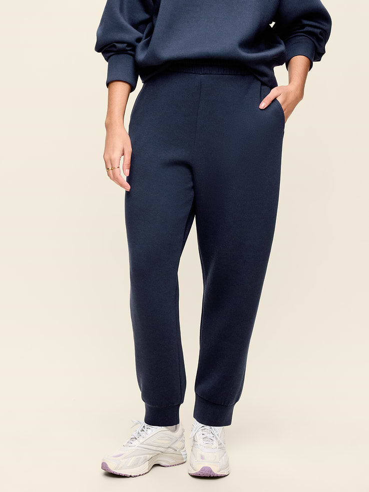 L'image numéro 6 présente Pantalon de jogging en molleton raffiné à taille haute
