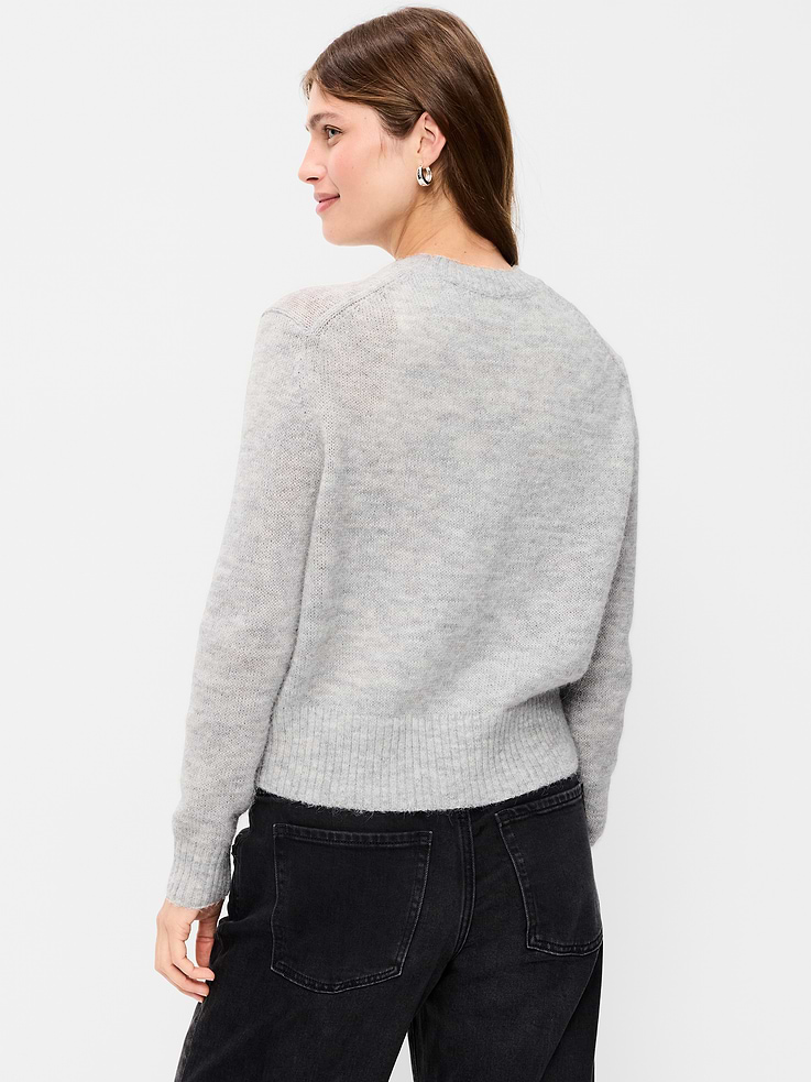 Image 2 of 5, Shrunken Cozy Crew-Neck Sweater