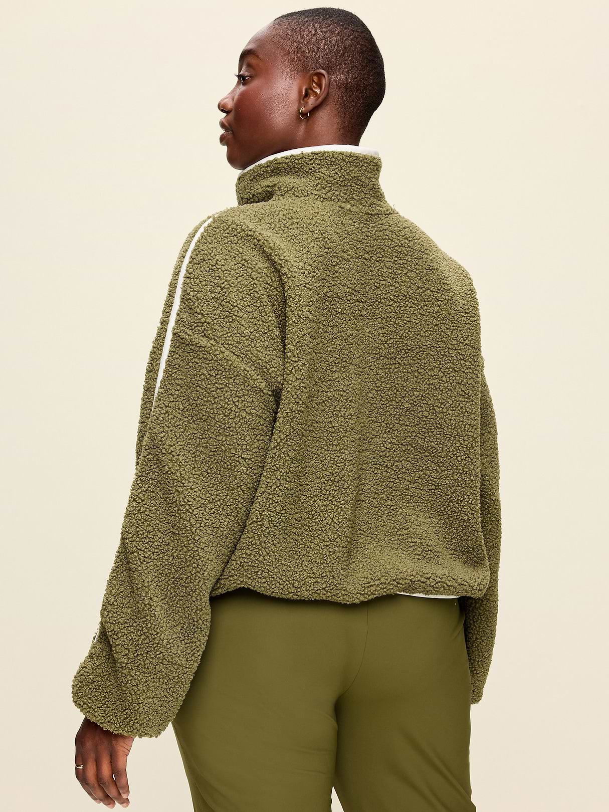 Loose Sherpa Quarter-Zip Pullover | Old Navy