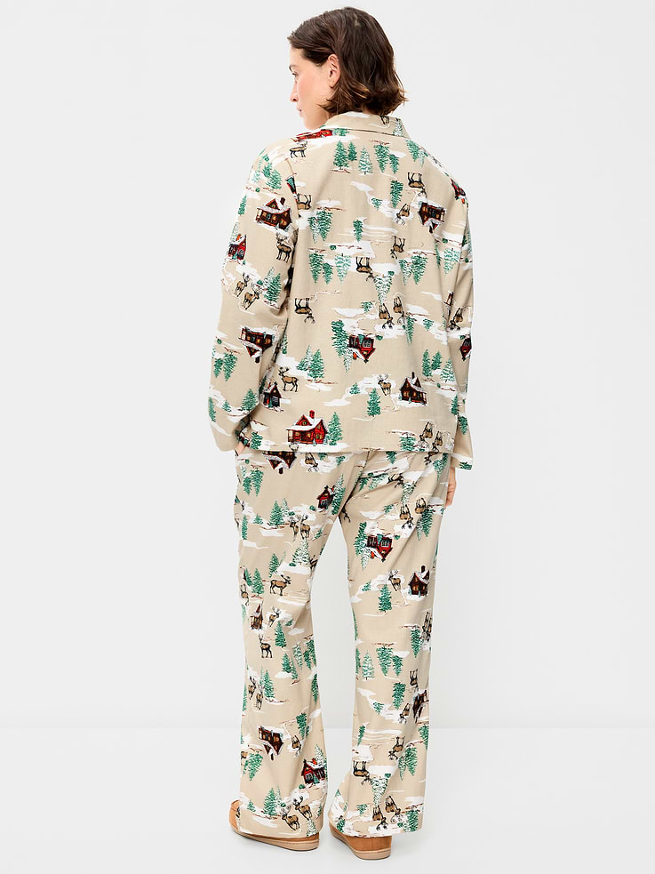 Image number 5 showing, Printed Flannel Pajama Pant Set for Women