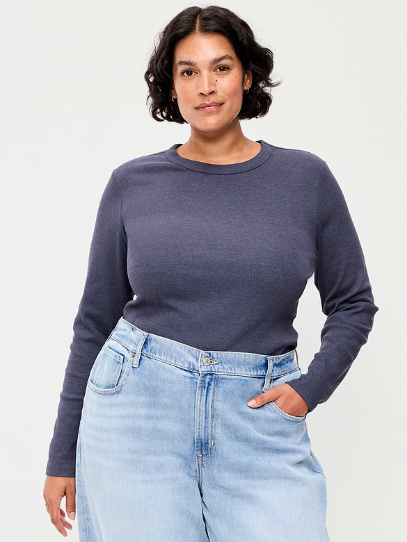 Snug Long-Sleeve Crew-Neck T-Shirt