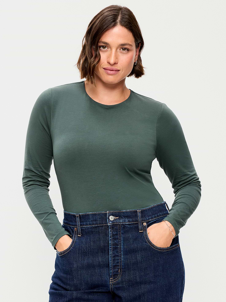 Image number 5 showing, Hug Double-Layer Crew-Neck Long-Sleeve Top