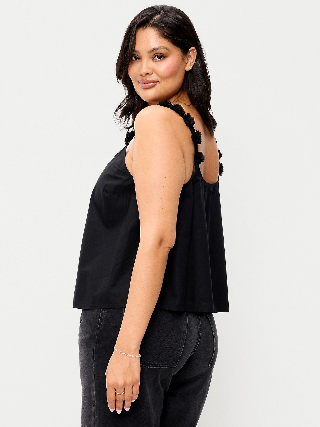 Rosette-Strap Tank Top | Old Navy