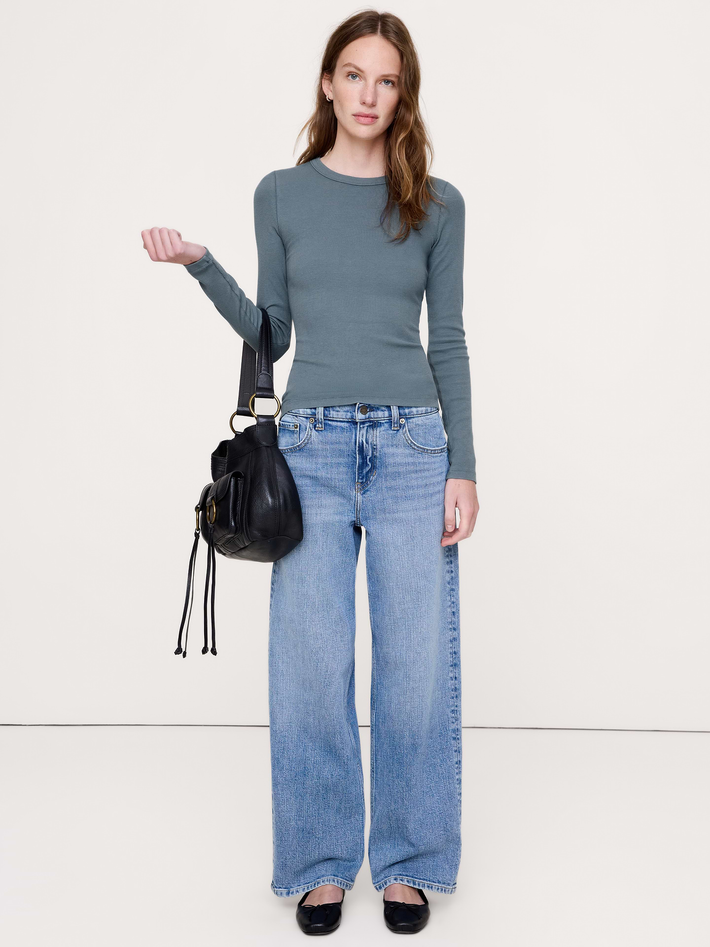 Image number 1 showing, Ribbed Crew-Neck T-Shirt
