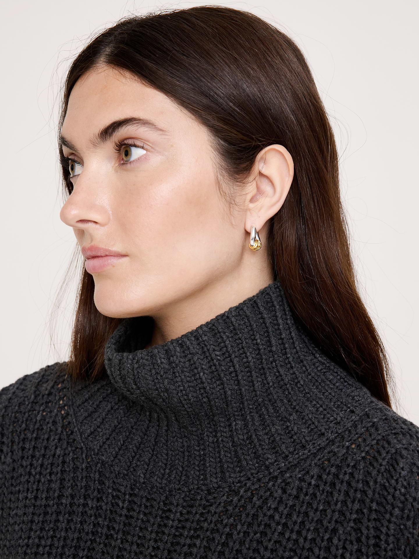 Image number 2 showing, Two-Tone Link Chain Earrings