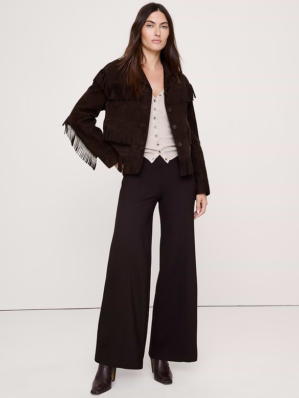High-Rise Wide-Leg Everywhere Ponte Pull-On Pant