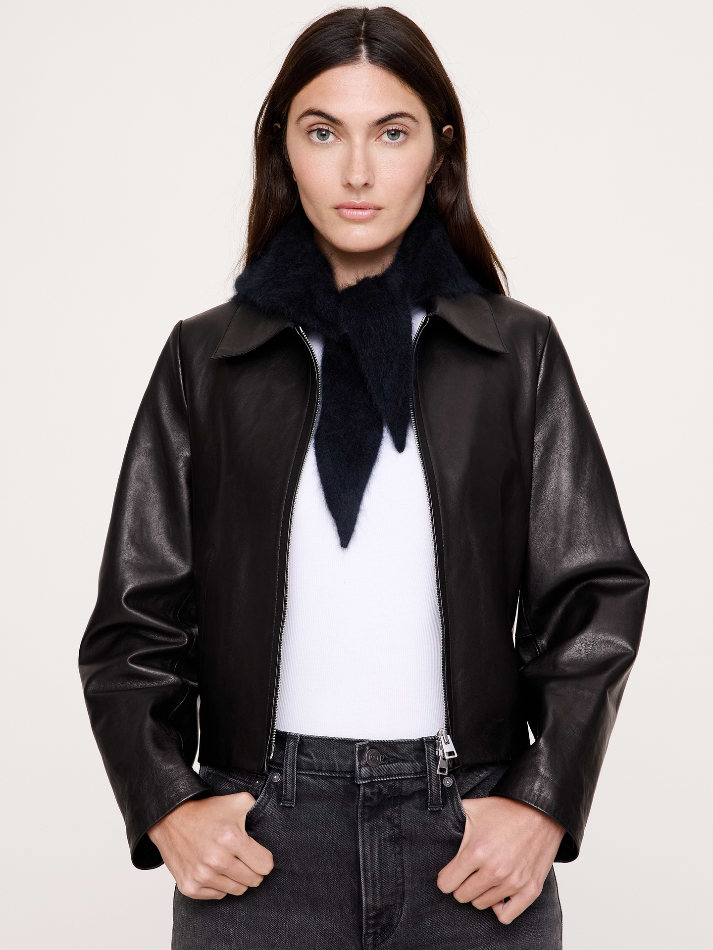 Image number 3 showing, Wool-Cashmere Triangle Scarf