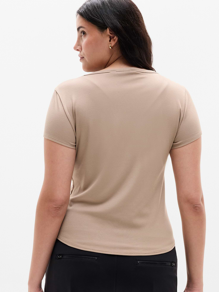Image number 6 showing, Signature Rib Scoop Tee