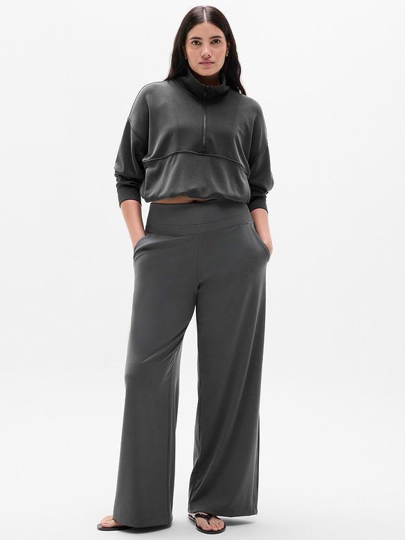Venice Pintuck High Rise Wide Leg Pant