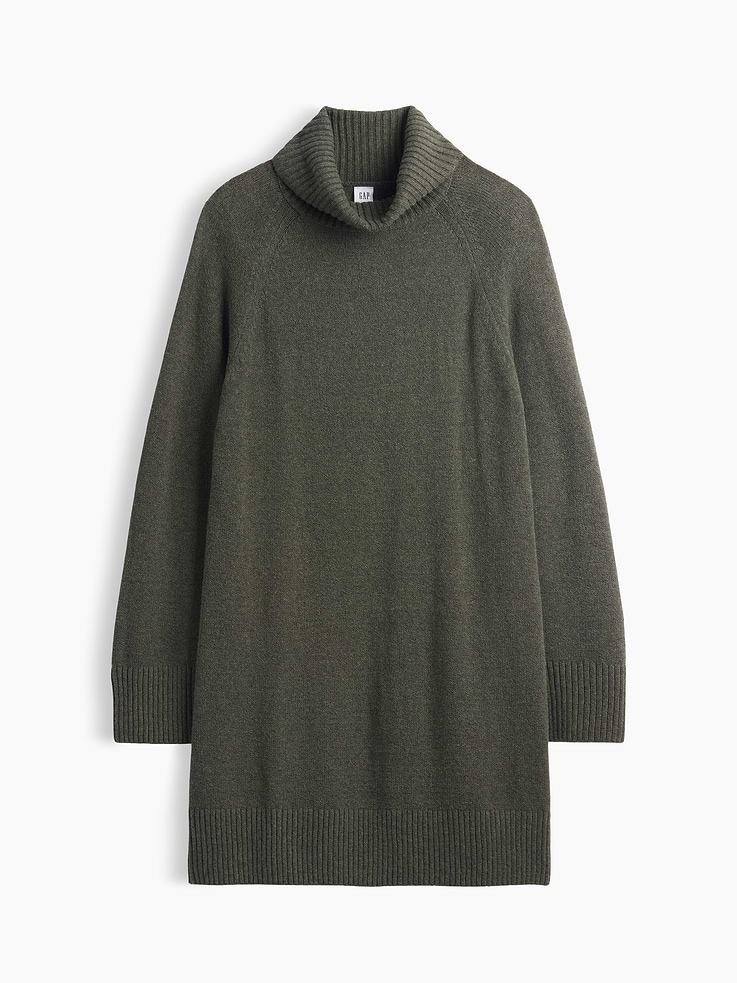 Image number 4 showing, CashSoft Relaxed Turtleneck Mini Dress