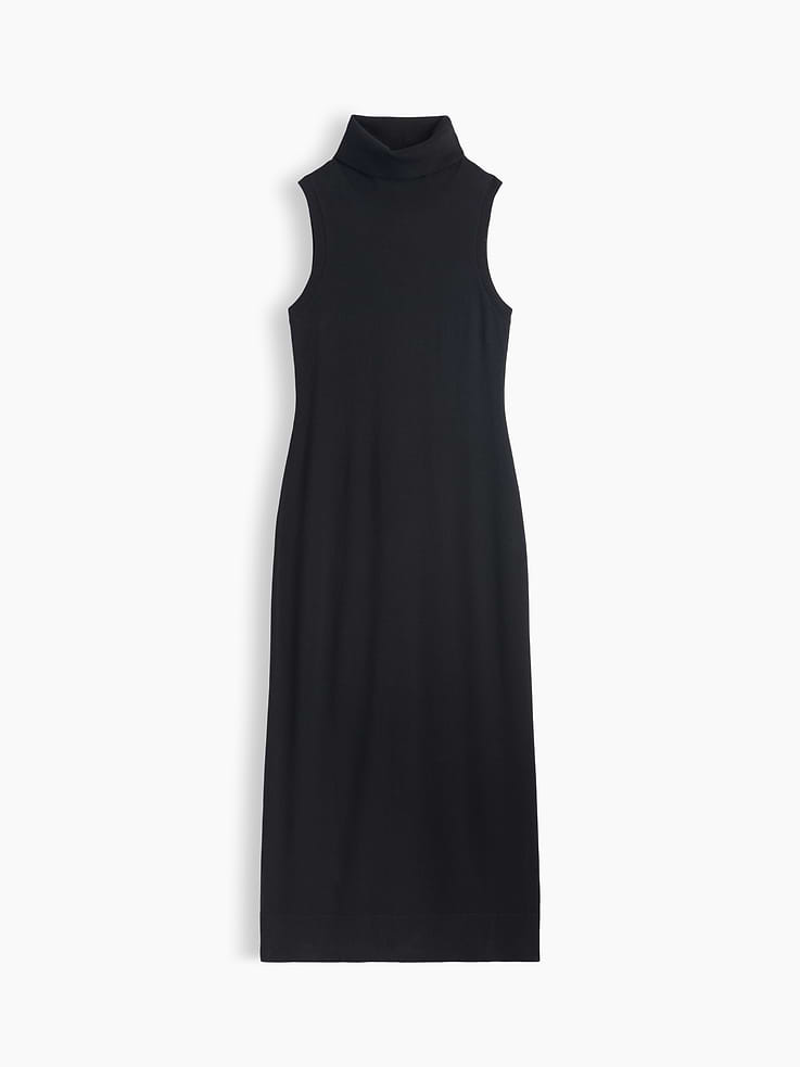 Image number 4 showing, CashSoft Sleeveless Turtleneck Midi Dress