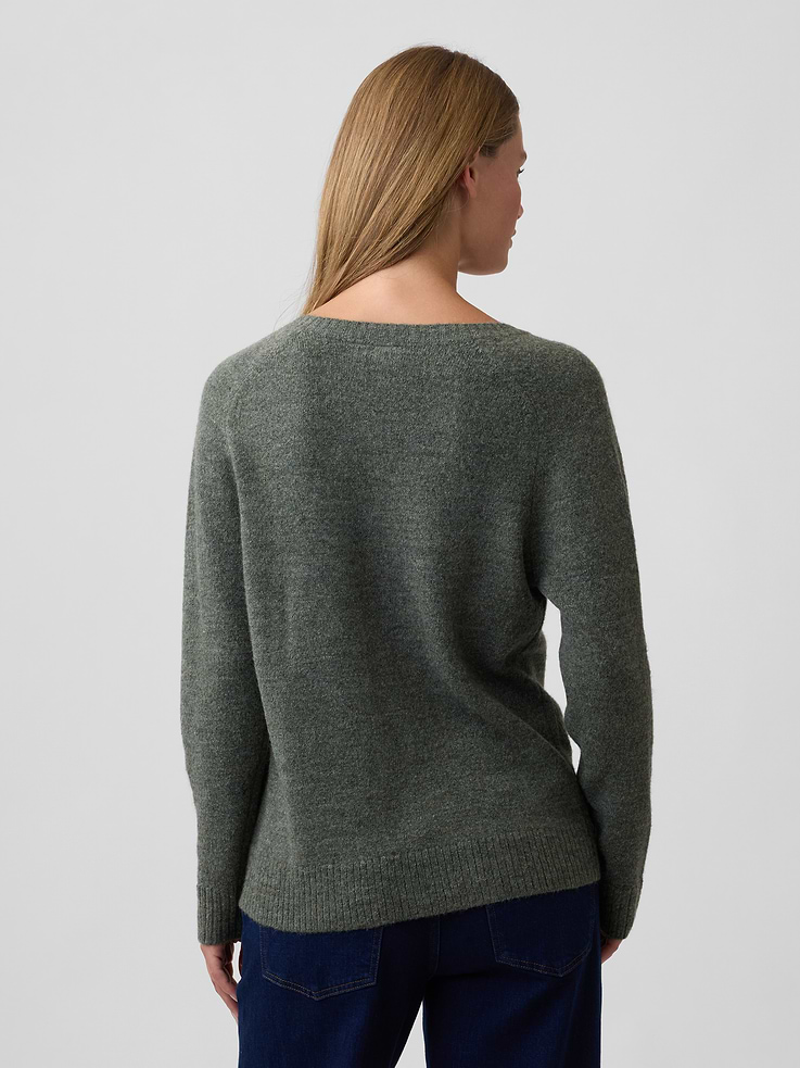 Image 2 of 5, Relaxed Lightweight V-Neck Sweater