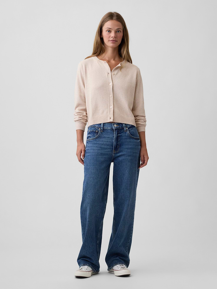 Image number 3 showing, CashSoft Crewneck Cardigan
