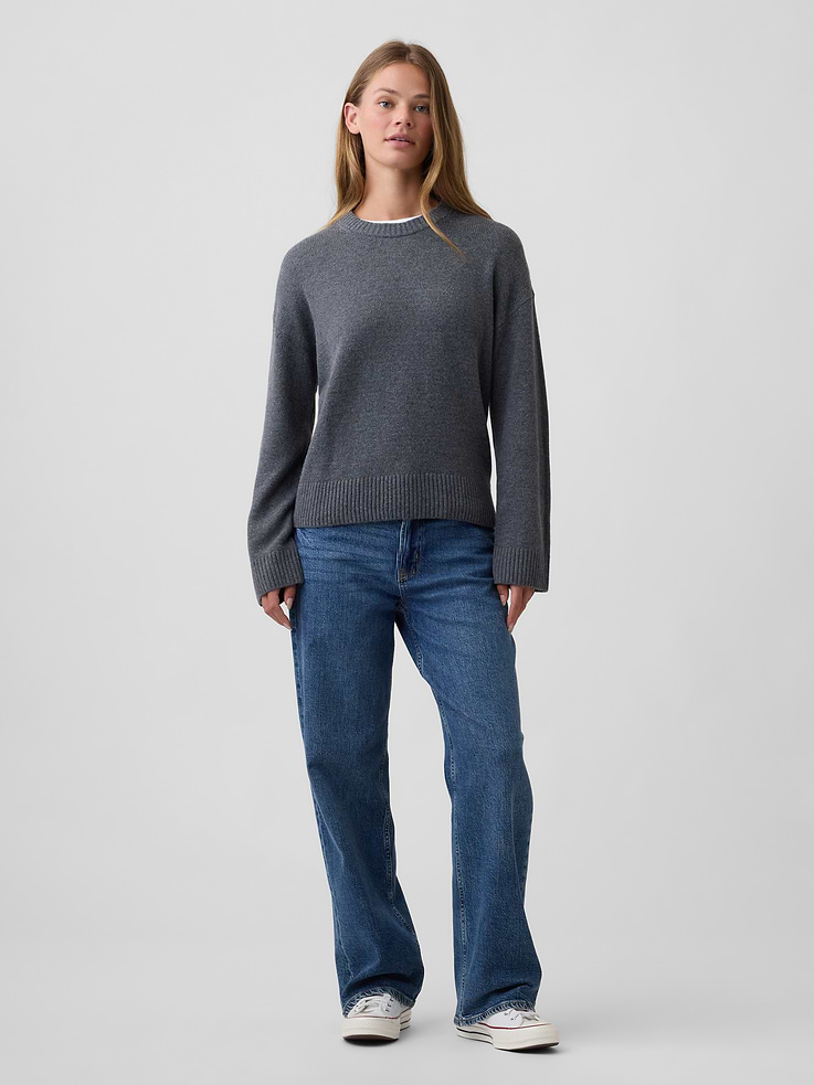 Image 3 of 5, Cashsoft Relaxed Crewneck Sweater