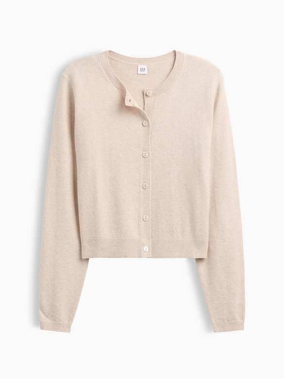 CashSoft Crewneck Cardigan