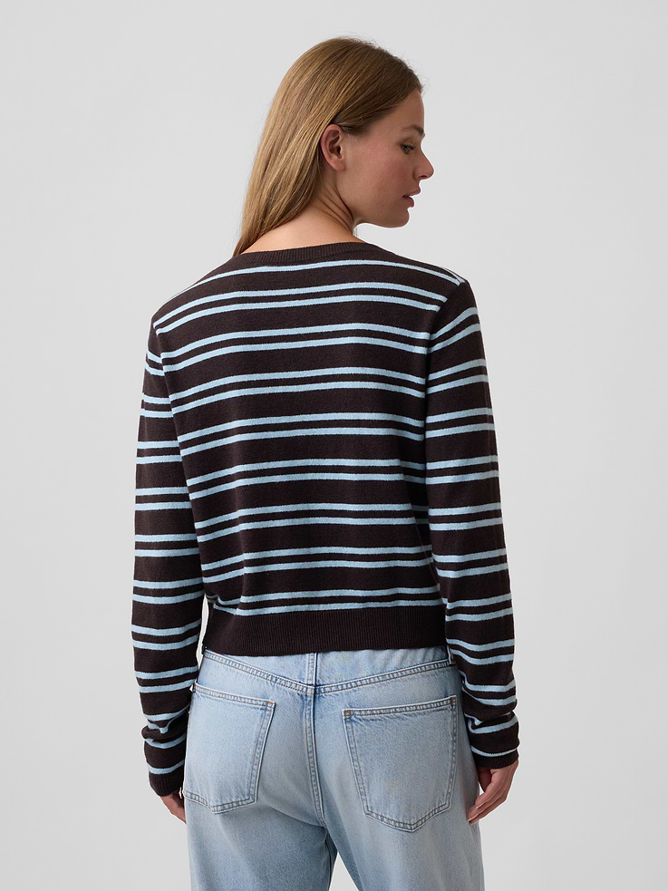 Image 2 of 5, CashSoft Cropped Crewneck Cardigan