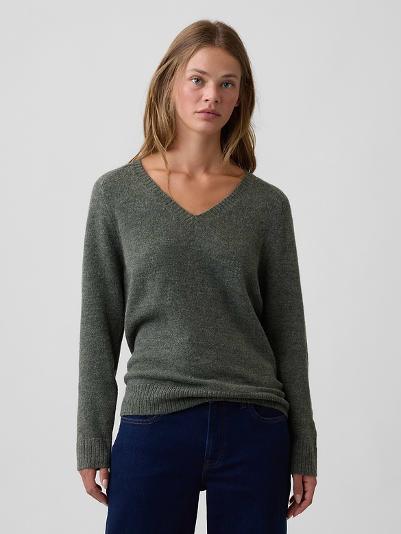 Relaxed Lightweight V-Neck Sweater