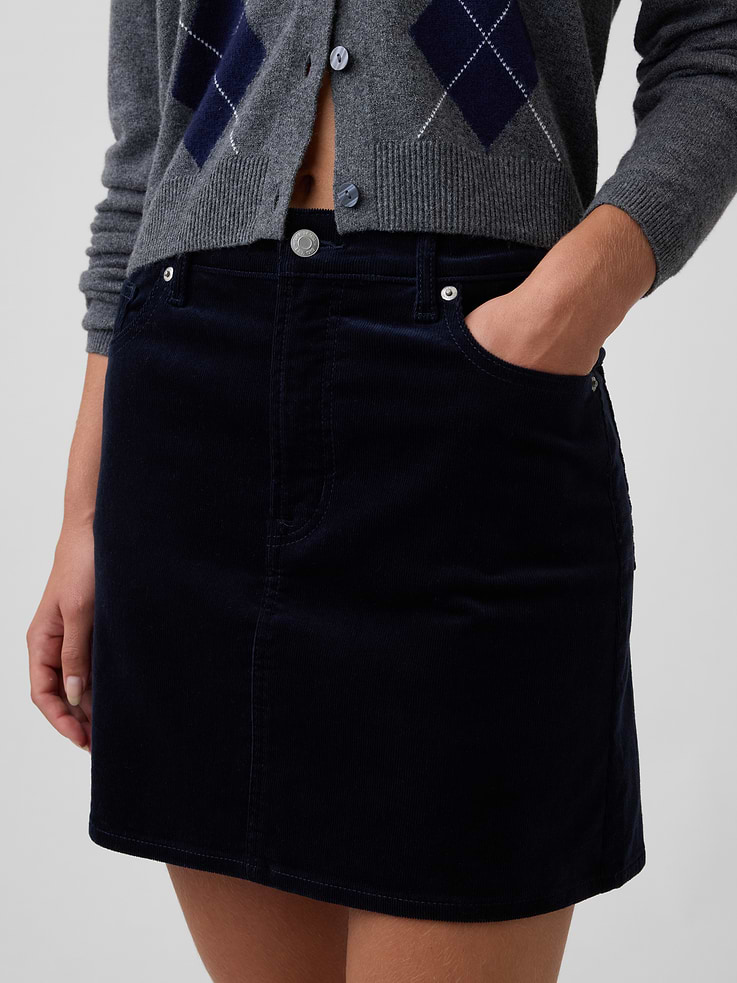 Image 4 of 5, Corduroy Mini Skirt
