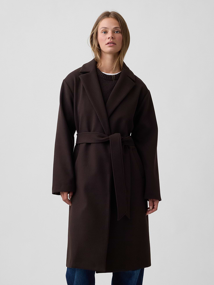 Image number 1 showing, Relaxed Wrap Topcoat