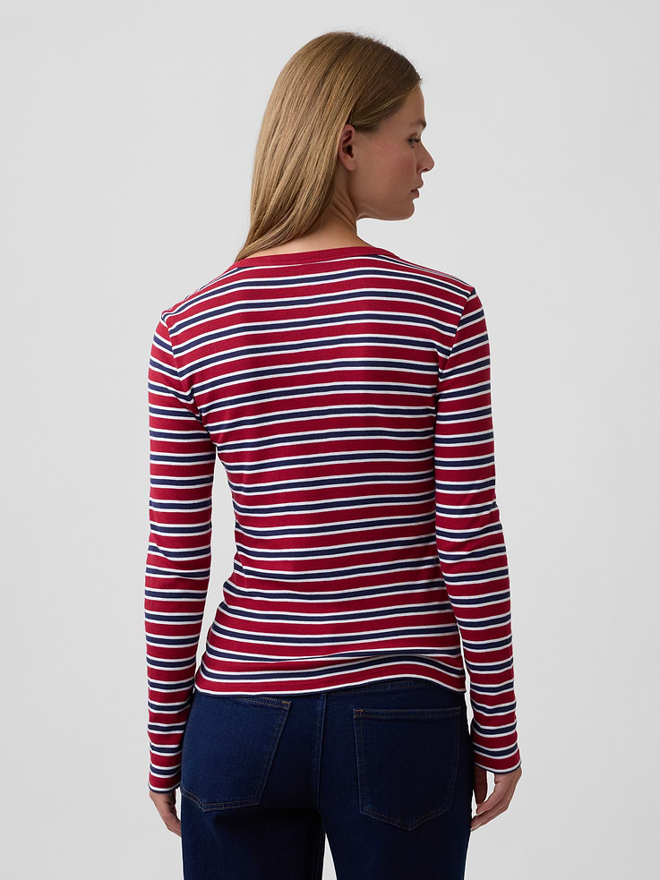Image 2 of 5, Modern Ribbed Crewneck T-Shirt