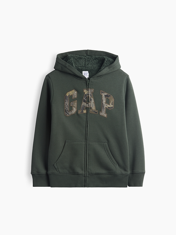 Kids Sherpa-Lined Zip Hoodie