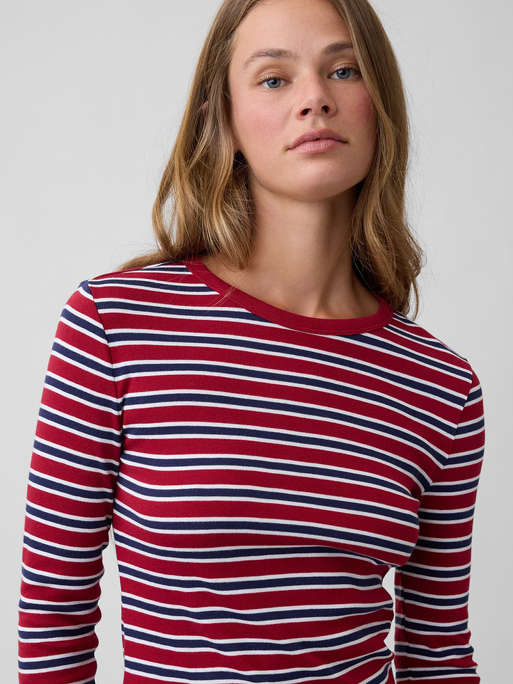 Image 4 of 5, Modern Ribbed Crewneck T-Shirt