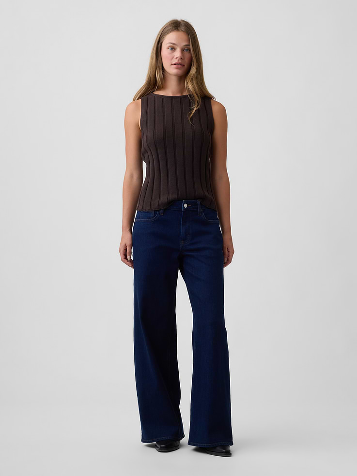 Image 3 of 5, Ribbed Boatneck Sweater Top