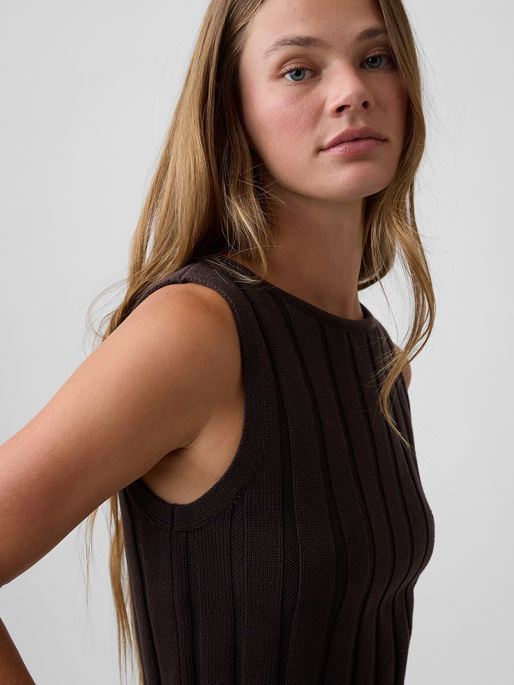 Image 4 of 5, Ribbed Boatneck Sweater Top