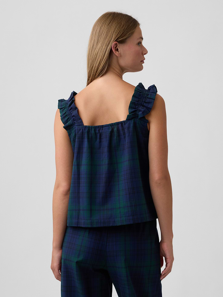 Image 2 of 4, Poplin Ruffle PJ Top