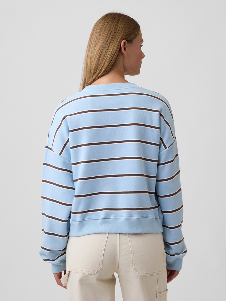 Image 2 of 5, Relaxed Cropped Crewneck Sweatshirt