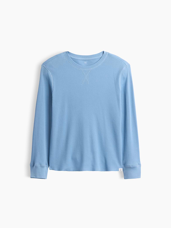 Kids Waffle-Knit Crewneck T-Shirt