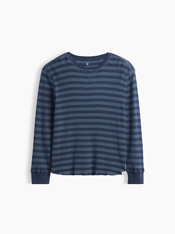 Kids Waffle-Knit Crewneck T-Shirt