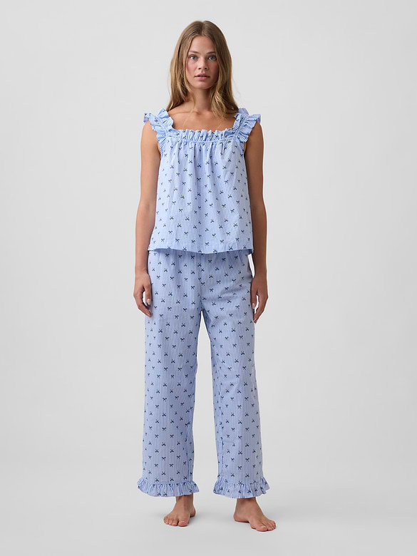 Poplin Ruffle PJ Pants
