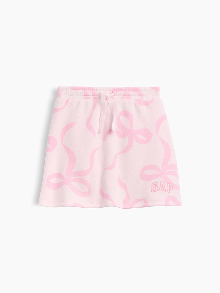 Image 1 of 3, This product is made with/contains 23% recycled polyester. Compared to virgin materials, using recycled materials helps reduce resource use and waste., Soft, comfy fleece., Drawcord ties at elasticized waist are functional for sizes 2Y-5Y., Gap logo at hem., Interior shorts., Select styles have allover print., Product #1184553