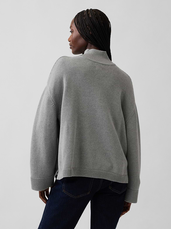 100% Cotton Oversized Turtleneck Sweater
