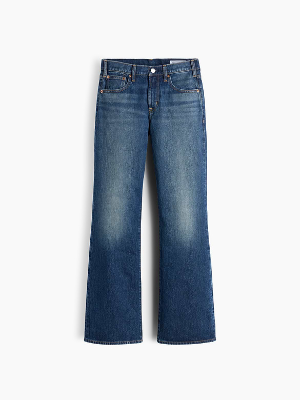 Mid Rise Relaxed Flare Jeans