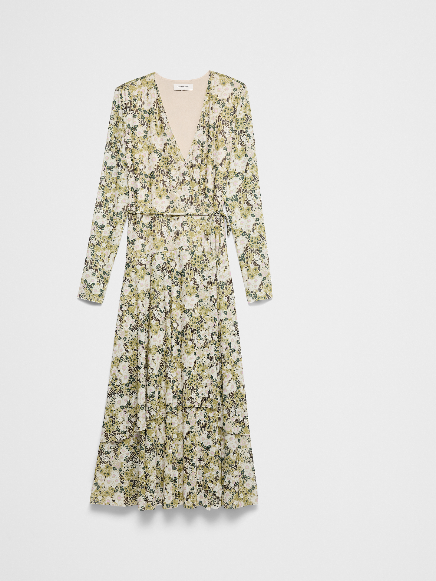 Image number 4 showing, Mesh Tiered Wrap Maxi Dress