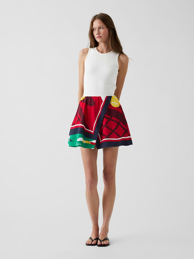 Image number 1 showing, Gap × Malbon Handkerchief Mini Dress