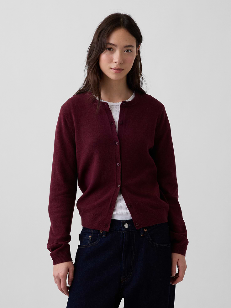 Image number 1 showing, CashSoft Crop Cardigan