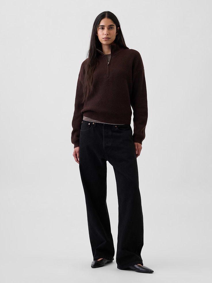Image number 2 showing, CashSoft Oversized Half-Zip Pullover