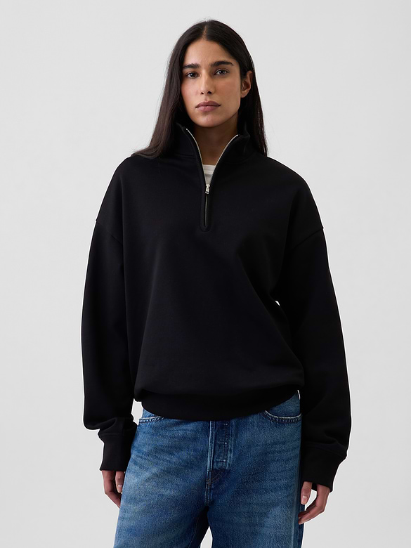 Heavyweight Oversized Quarter-Zip Pullover