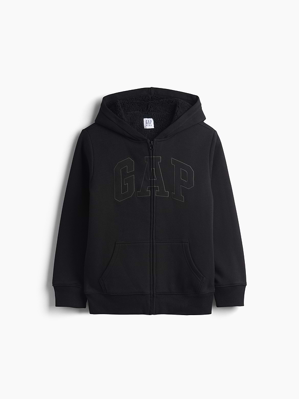 Kids Sherpa-Lined Zip Hoodie
