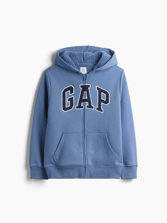 Kids Sherpa-Lined Zip Hoodie