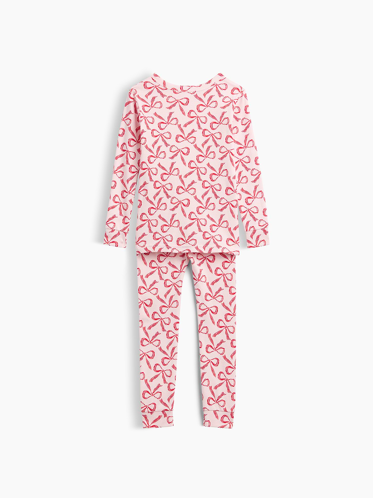 Image 3 of 3, Kids & babyGap Bow Print PJ Set