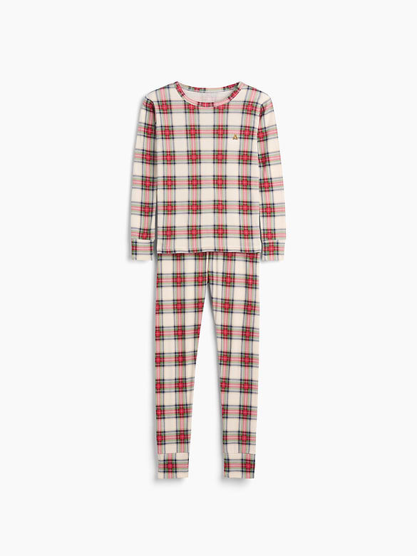 Kids & Baby Organic Brushed Cotton Plaid PJ Set