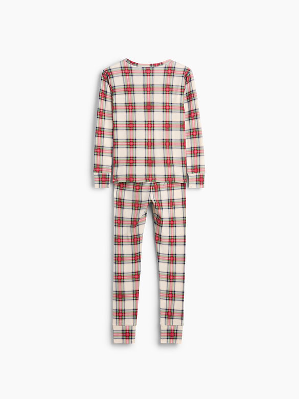 Kids & Baby Organic Brushed Cotton Plaid PJ Set